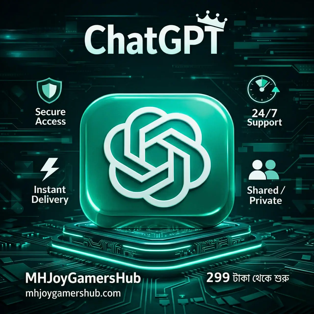 ChatGPT Plus/Pro/Go – ChatGPT Personal Subsciption –